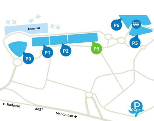 Le parking P3 aéroport Toulouse