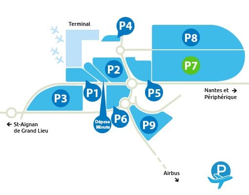 Parking P7 Aéroport Nantes