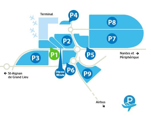 Parking P1 Aéroport Nantes