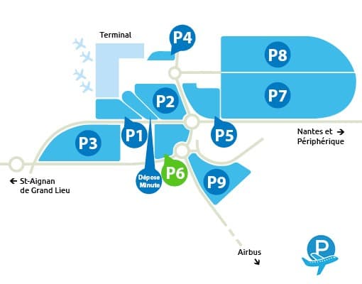 Parking P6 Aéroport Nantes