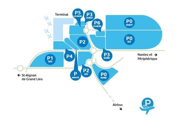 Le Parking E1 Eloigné Aéroport Nantes